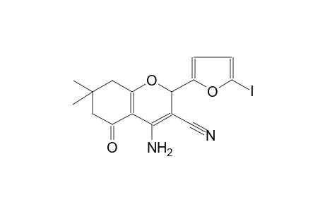 4-amino-2-(5-iodo-2-furyl)-7,7-dimethyl-5-oxo-5,6,7,8-tetrahydro-2H-chromene-3-carbonitrile