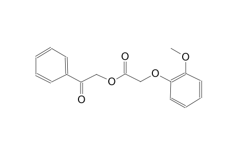 acetic acid, (2-methoxyphenoxy)-, 2-oxo-2-phenylethyl ester
