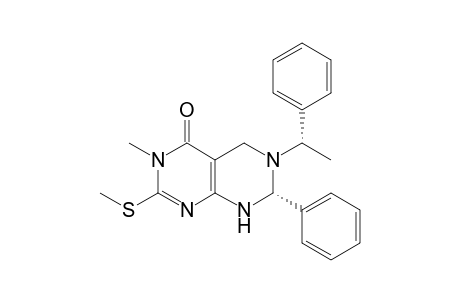 3-methyl-2-(methylthio)-7(R)-phenyl-6-[(S)-1-phenylethyl]-5,6,7,8-tetrahydropyrimido[4,5-d]pyrimidin-4(3H)-one