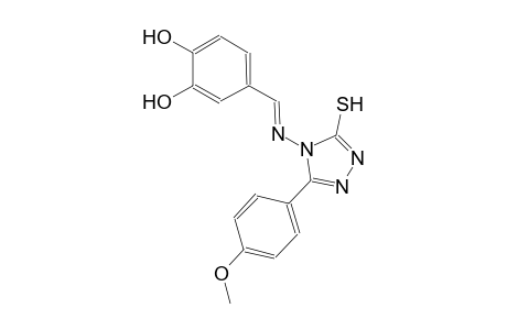 4-((E)-{[3-(4-methoxyphenyl)-5-sulfanyl-4H-1,2,4-triazol-4-yl]imino}methyl)-1,2-benzenediol