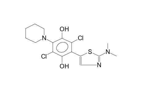 2-DIMETHYLAMINO-5-(4-PIPERIDINO-2,5-DIHYDROXY-3,6-DICHLOROPHENYL)THIAZOLE