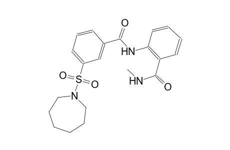 benzamide, 2-[[3-[(hexahydro-1H-azepin-1-yl)sulfonyl]benzoyl]amino]-N-methyl-