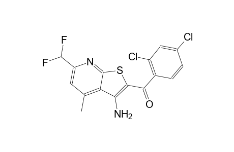 [3-amino-6-(difluoromethyl)-4-methylthieno[2,3-b]pyridin-2-yl](2,4-dichlorophenyl)methanone