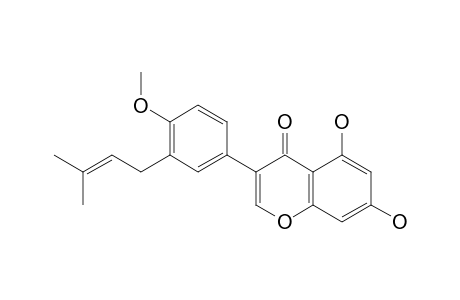 3'-(3-METHYLBUT-2-ENYL)-BIOCHANIN-A;5,7-DIHYDROXY-4'-METHOXY-3'-(3-METHYLBUT-2-ENYL)-ISOFLAVONE