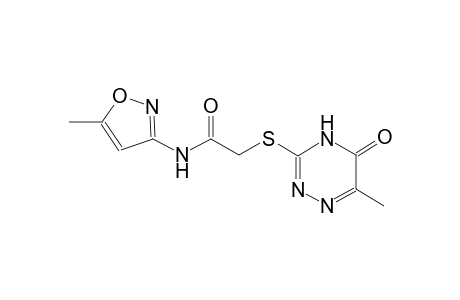 acetamide, 2-[(4,5-dihydro-6-methyl-5-oxo-1,2,4-triazin-3-yl)thio]-N-(5-methyl-3-isoxazolyl)-
