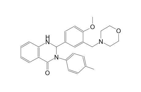 2-[4-methoxy-3-(4-morpholinylmethyl)phenyl]-3-(4-methylphenyl)-2,3-dihydro-4(1H)-quinazolinone