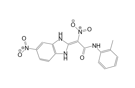 (2Z)-N-(2-methylphenyl)-2-nitro-2-(5-nitro-1,3-dihydro-2H-benzimidazol-2-ylidene)ethanamide