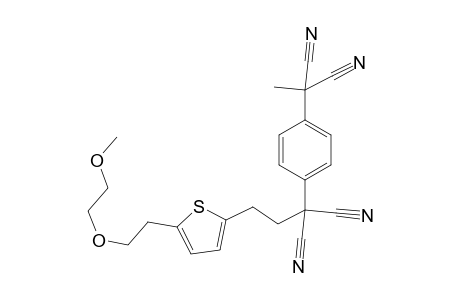 5-{1-[4-[1,1-(dicyano)ethyl]phenyl]-1,1-dicyanopropyl}-2-[(methoxyethoxy)ethyl]thiophene