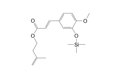 Isoferulic acid <(E)>, 3-methyl-3-butenyl ester, mono-TMS