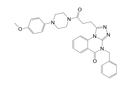 [1,2,4]triazolo[4,3-a]quinazolin-5(4H)-one, 1-[3-[4-(4-methoxyphenyl)-1-piperazinyl]-3-oxopropyl]-4-(phenylmethyl)-