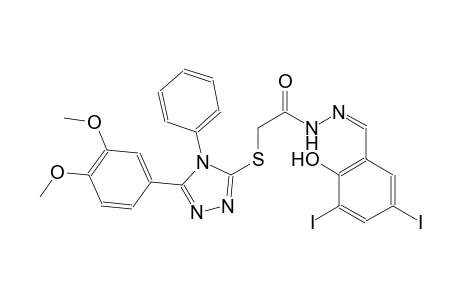 acetic acid, [[5-(3,4-dimethoxyphenyl)-4-phenyl-4H-1,2,4-triazol-3-yl]thio]-, 2-[(Z)-(2-hydroxy-3,5-diiodophenyl)methylidene]hydrazide