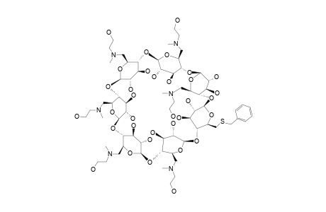 MONO-6-(BENZYLTHIO)-HEXA-6-[N-METHYL-N-(2-HYDROXYETHYL)-AMINO]-6-DEOXY-BETA-CYClODEXTRIN