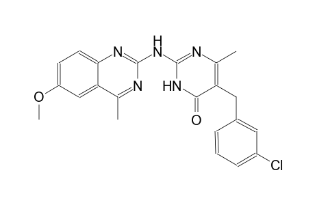 4(3H)-pyrimidinone, 5-[(3-chlorophenyl)methyl]-2-[(6-methoxy-4-methyl-2-quinazolinyl)amino]-6-methyl-