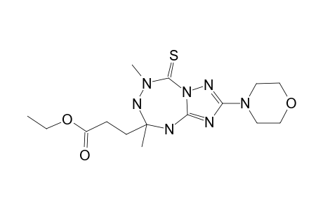 6,8-DIMETHYL-8-(2-ETHOXYCARBONYLETHYL)-2-MORPHOLINO-5,6,8,9-TETRAHYDRO-[1,2,4]-TRIAZOLO-[1,5-D]-[1,2,4,6]-TETRAZEPINE-5-(7H)-THIONE