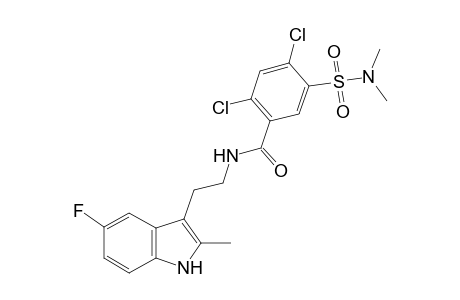 Benzamide, 2,4-dichloro-5-[(dimethylamino)sulfonyl]-N-[2-(5-fluoro-2-methyl-1H-indol-3-yl)ethyl]-