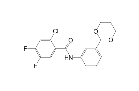 2-chloro-N-[3-(1,3-dioxan-2-yl)phenyl]-4,5-difluorobenzamide