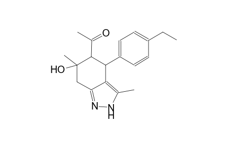 1-[4-(4-Ethyl-phenyl)-6-hydroxy-3,6-dimethyl-4,5,6,7-tetrahydro-2H-indazol-5-yl]-ethanone