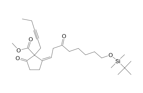Cyclopentanecarboxylic acid, 2-[8-[[(1,1-dimethylethyl)dimethylsilyl]oxy]-3-oxooctylidene]-5-oxo-1-(2-pentynyl)-, methyl ester, (Z)-