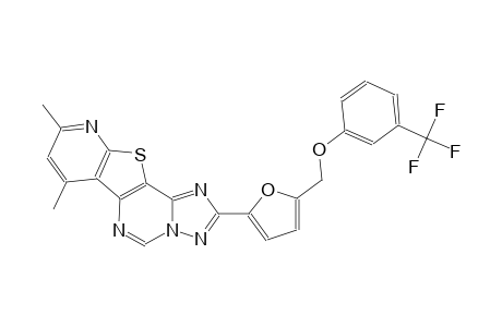 7,9-dimethyl-2-(5-{[3-(trifluoromethyl)phenoxy]methyl}-2-furyl)pyrido[3',2':4,5]thieno[2,3-e][1,2,4]triazolo[1,5-c]pyrimidine