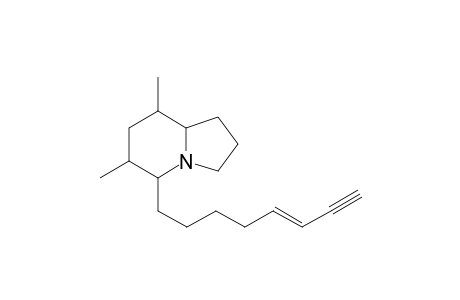 5-(5'-Octen-7'-yn-1'-yl)-6,8-dimethyl-indolizidine