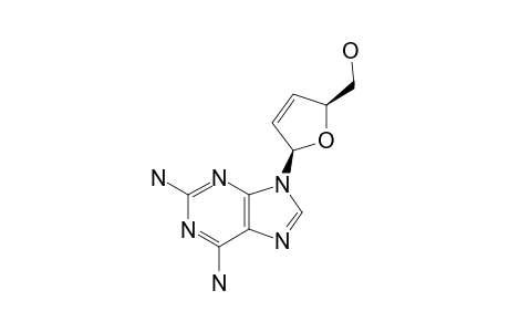 2,6-DIAMINO-9-(2,3-DIDEOXY-BETA-D-GLYCERO-PENT-2-ENOFURANOSYL)-PURINE