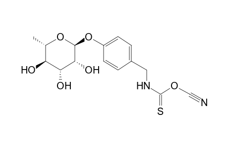 N-[4-[(2S,3R,4R,5R,6S)-3,4,5-trihydroxy-6-methyl-tetrahydropyran-2-yl]oxybenzyl]thiocarbamic acid O-cyano ester