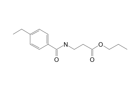 .beta.-Alanine, N-(4-ethylbenzoyl)-, propyl ester