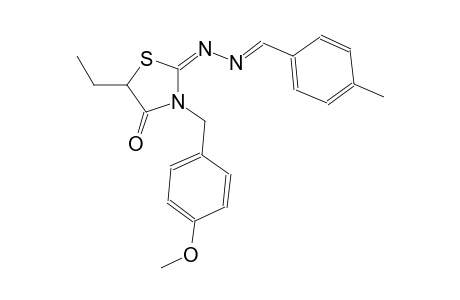 4-methylbenzaldehyde [(2E)-5-ethyl-3-(4-methoxybenzyl)-4-oxo-1,3-thiazolidin-2-ylidene]hydrazone