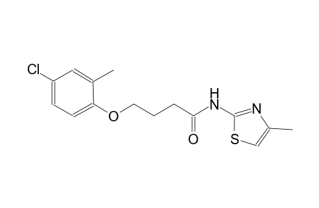 4-(4-chloro-2-methylphenoxy)-N-(4-methyl-1,3-thiazol-2-yl)butanamide