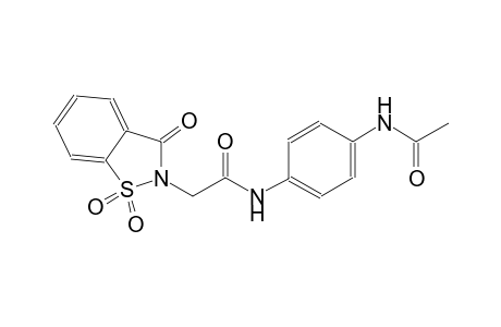 N-[4-(acetylamino)phenyl]-2-(1,1-dioxido-3-oxo-1,2-benzisothiazol-2(3H)-yl)acetamide