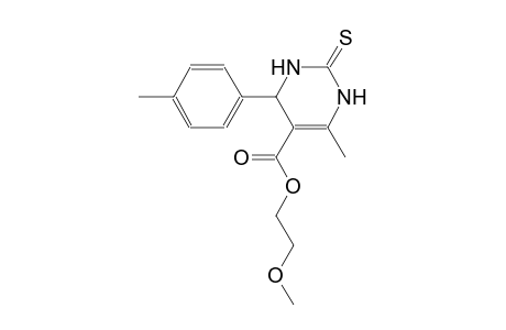 5-pyrimidinecarboxylic acid, 1,2,3,4-tetrahydro-6-methyl-4-(4-methylphenyl)-2-thioxo-, 2-methoxyethyl ester