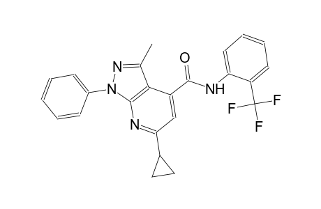 6-cyclopropyl-3-methyl-1-phenyl-N-[2-(trifluoromethyl)phenyl]-1H-pyrazolo[3,4-b]pyridine-4-carboxamide