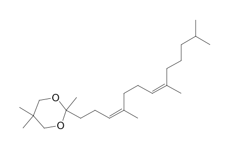 2,5,5-trimethyl-2-((3Z,7Z)-4,8,12-trimethyltrideca-3,7-dien-1-yl)-1,3-dioxane