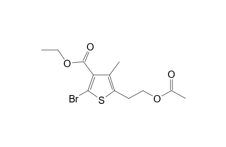 5-(2-acetoxyethyl)-2-bromo-4-methyl-thiophene-3-carboxylic acid ethyl ester