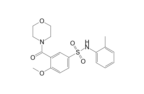 4-Methoxy-N-(2-methylphenyl)-3-(4-morpholinylcarbonyl)benzenesulfonamide