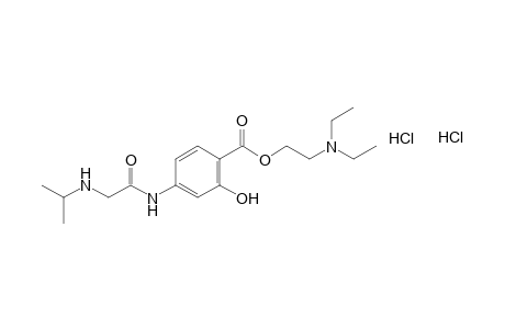 4-[2-(isopropylamino)acetamido]salicylic acid, 2-(diethylamino)ethylester, dihydrochloride