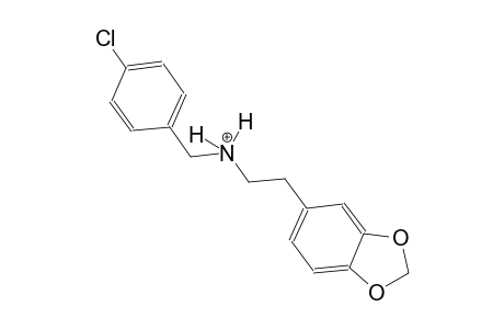 2-(1,3-benzodioxol-5-yl)-N-(4-chlorobenzyl)ethanaminium