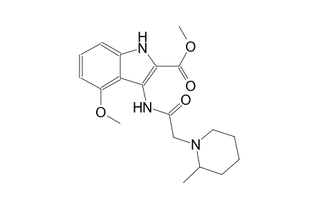 methyl 4-methoxy-3-{[(2-methyl-1-piperidinyl)acetyl]amino}-1H-indole-2-carboxylate