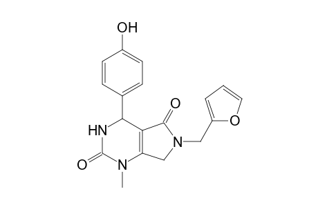6-(2-furanylmethyl)-4-(4-hydroxyphenyl)-1-methyl-4,7-dihydro-3H-pyrrolo[3,4-d]pyrimidine-2,5-dione