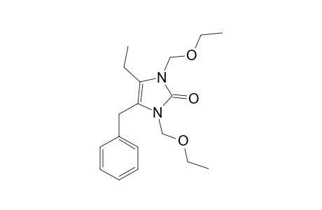 4-BENZYL-1,3-BIS-(ETHOXYMETHYL)-5-ETHYL-1,3-DIHYDROIMIDAZOL-2-ONE