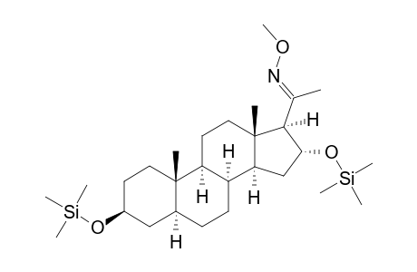 Bistrimethylsilyl 3.beta.,16.alpha.-dihydroxy-5.alpha.-pregnane-20-one methoxime