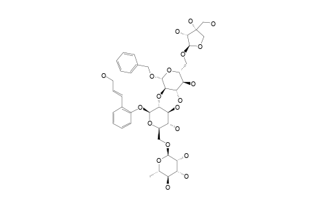 #10;CINNACASSIOL;2-[1-O-(PHENYLMETHANYL)-O-BETA-D-APIOFURANOSYL-(1->6)-BETA-D-GLUCOPYRANOSYL-]-(2->2)-(O-ALPHA-L-RHAMNOPYRANOSYL)-(1->6)-BETA-D-GLUCOPYRANOSYL