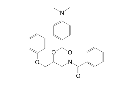 benzenamine, 4-[2-benzoyldihydro-4-(phenoxymethyl)-2H-1,5,2-dioxazin-6-yl]-N,N-dimethyl-