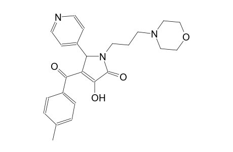 3-hydroxy-4-(4-methylbenzoyl)-1-[3-(4-morpholinyl)propyl]-5-(4-pyridinyl)-1,5-dihydro-2H-pyrrol-2-one