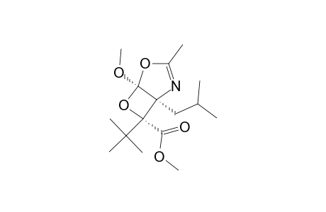 7-TERT.-BUTYL-1-ISOBUTYL-5-METHOXY-3-METHYL-4,6-DIOXA-2-AZABICYCLO-[3.2.0]-HEPT-2-ENE-7-CARBOXYLIC-ACID-METHYLESTER