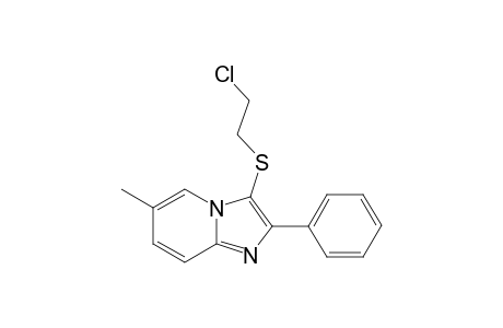 3-(2-Chloroethylthio)-6-methyl-2-phenylimidazo[1,2-a]pyridine