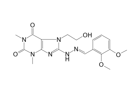 8-[(2E)-2-[(2,3-dimethoxyphenyl)methylene]hydrazino]-7-(2-hydroxyethyl)-1,3-dimethyl-purine-2,6-dione