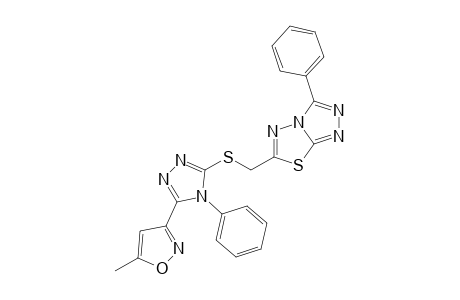 6-(3-(5-Methylisoxazol-3-yl)-4-phenyl-1,2,4-triazol-5-methylthio)-3-phenyl-s-triazolo[3,4-b]-1,3,4-thiadiazole