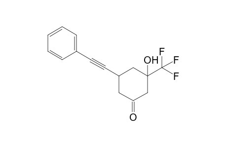 3-Hydroxy-5-(2-phenylethynyl)-3-(trifluoromethyl)cyclohexanone