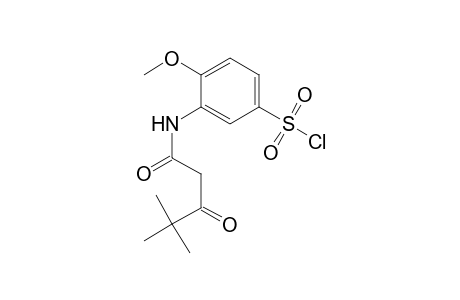 Benzenesulfonyl chloride, 3-[(4,4-dimethyl-1,3-dioxopentyl)amino]-4-methoxy-